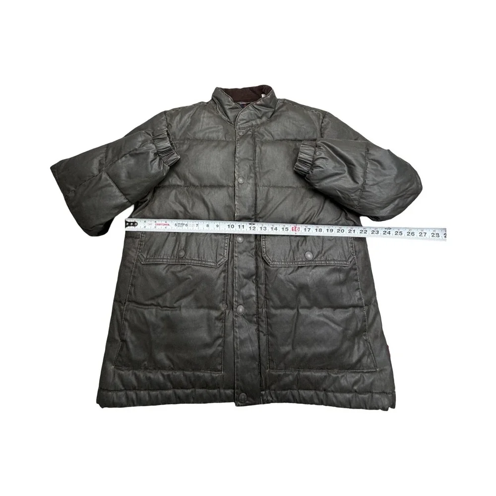 Levi's Puffer Jacket Mens M Dark Olive Prototype Factory Sample LMU26-092 Plaid
